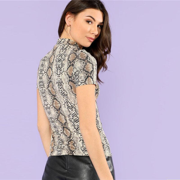 Camiseta Serpiente Moda 2021 Verano